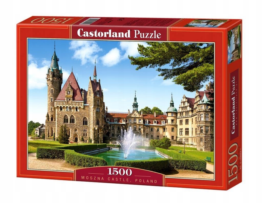 Puzzle krajinné Zámek Moszna vyžadující sadu 1500 dílků puzzle