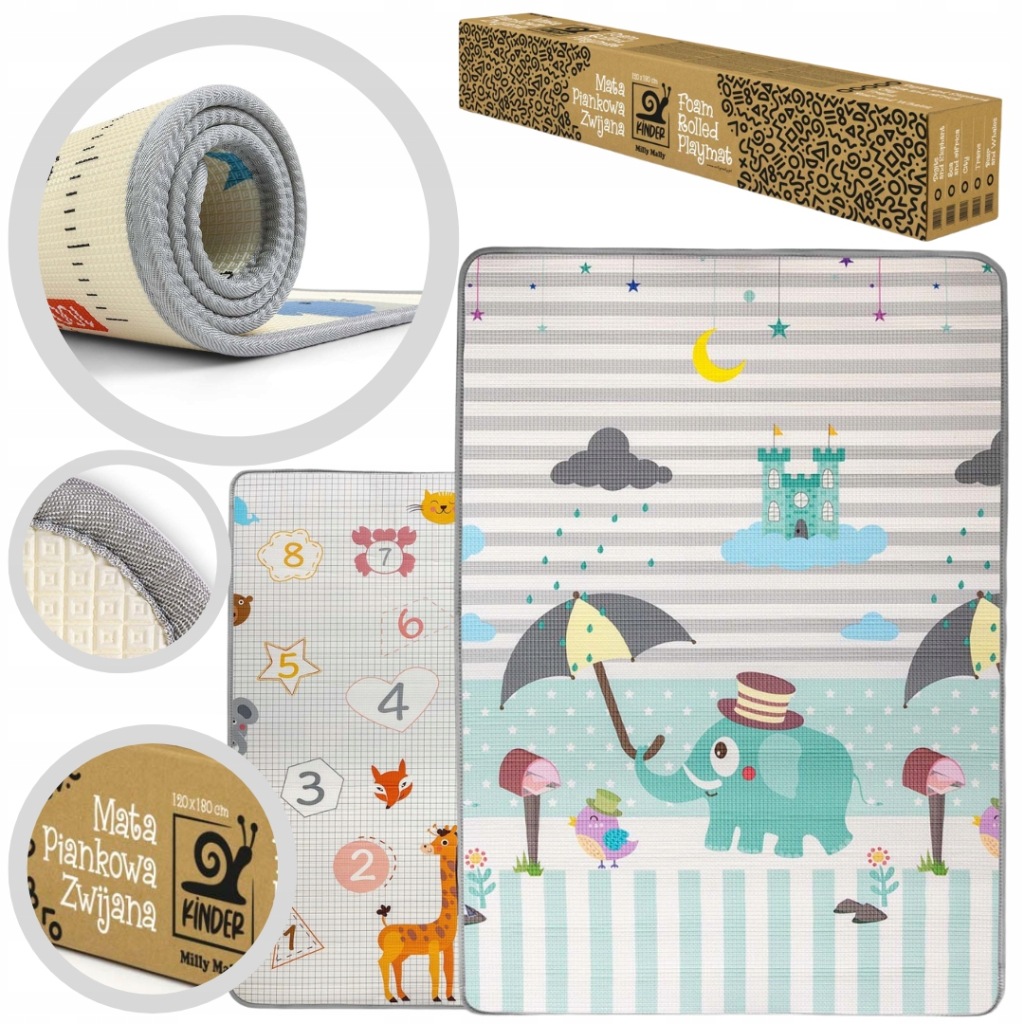 Pěnová podložka Kinder Digits and Elephant Milly Mally