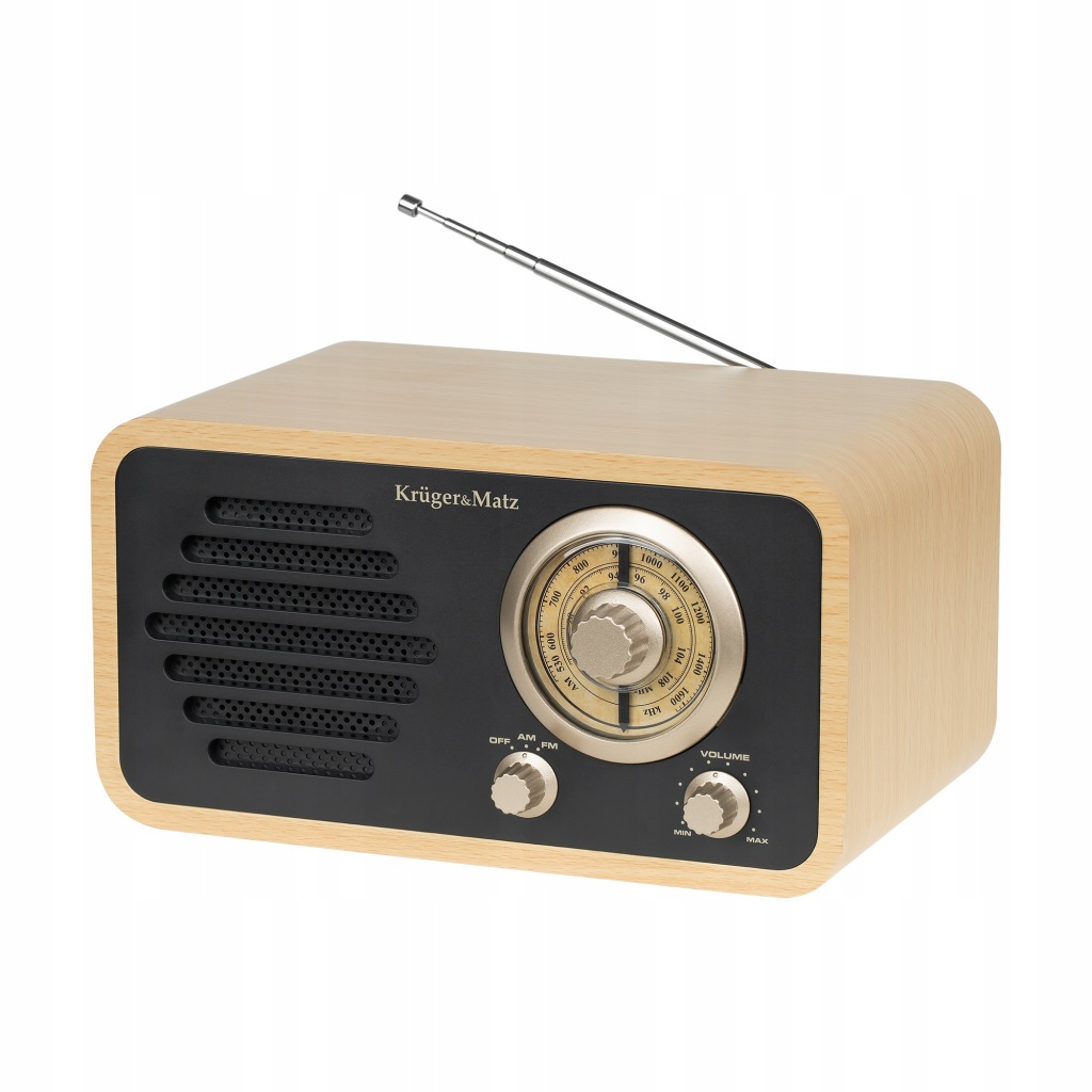 Síťové rádio Kruger&Matz Am/fm teleskopická anténa Retro
