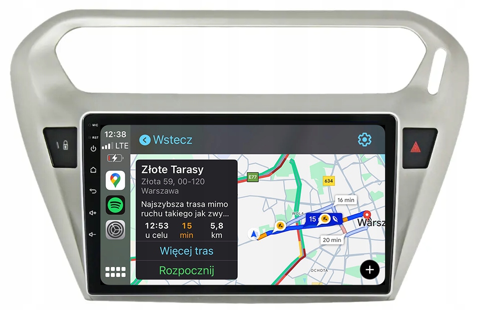 Citroen C-elysee Peugeot 301 Nejnovější Android Carplay Rádio Navigace