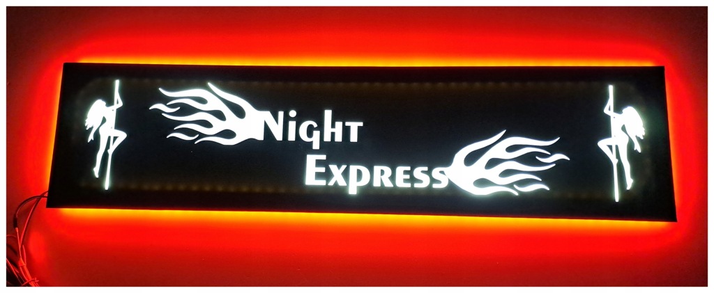 Led tabule Night expres nad postel man daf scania osvětlením kabiny Tir