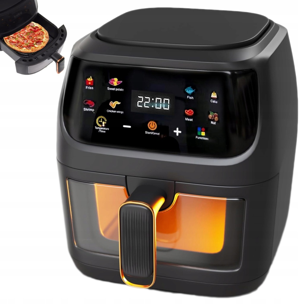 Horkovzdušná Rytka Bez Tuku 1800 W 6 L S LCD Dotykovou Obrazovkou