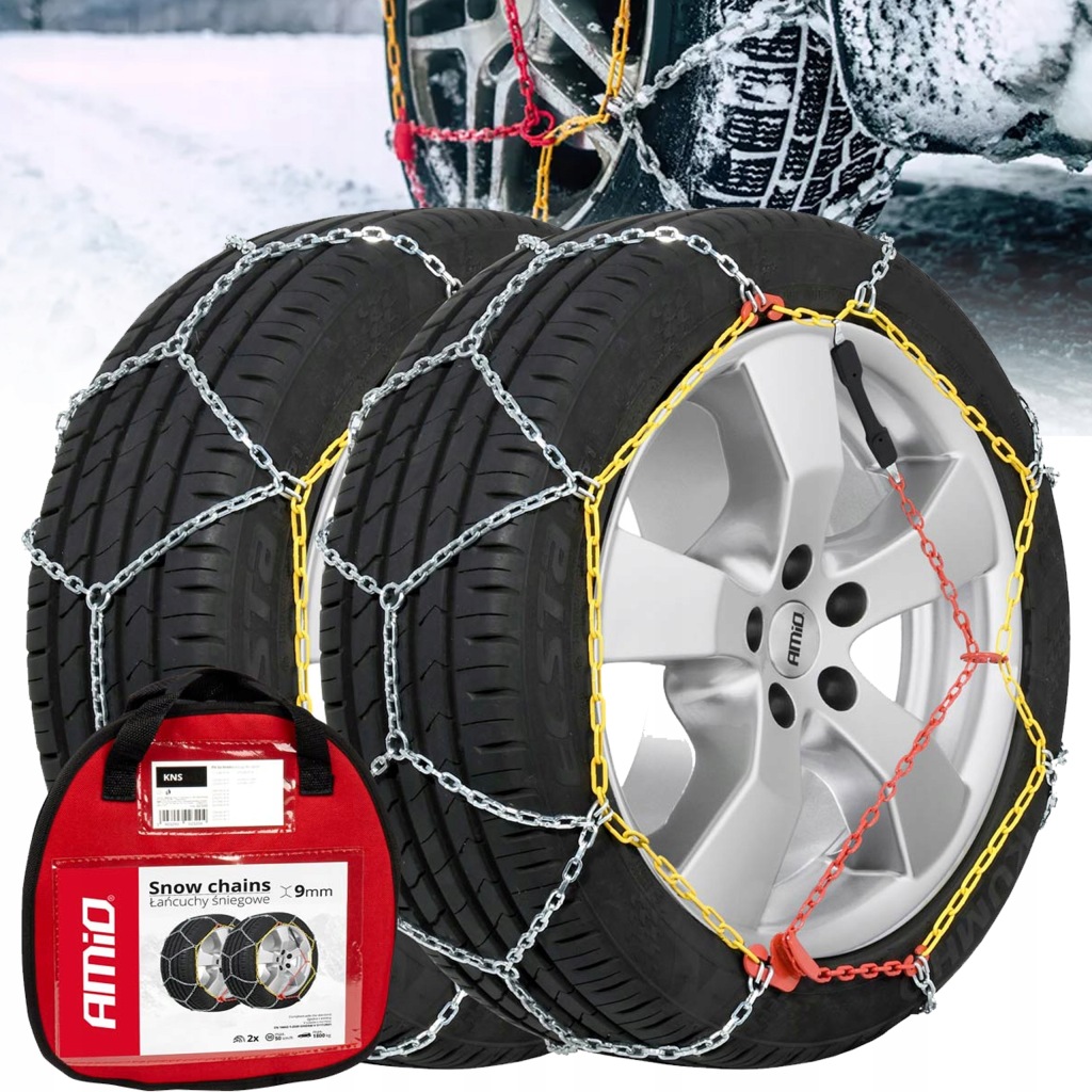 Sněhové Řetězy Na Kola 195/70R15 205/55R16 R14 R15 R16 R17 9mm KNS-90