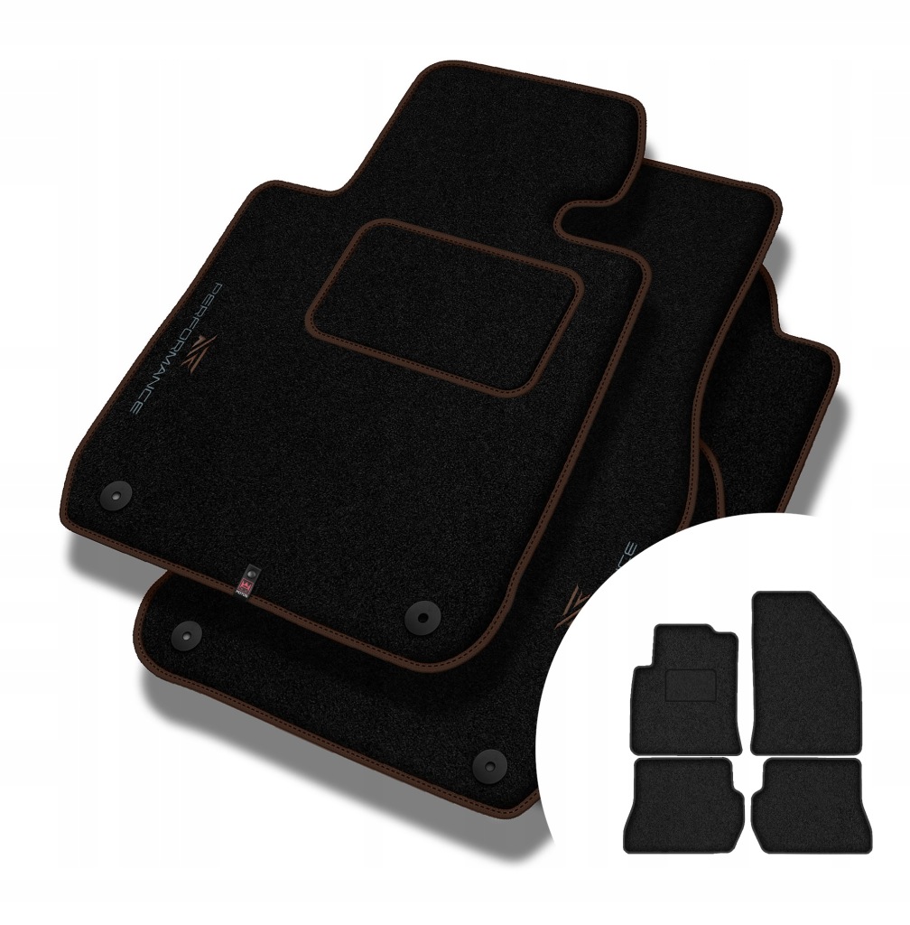 Velurové koberce Performance pro Ford Fusion 2005-2012 po faceliftu, 4 nohy