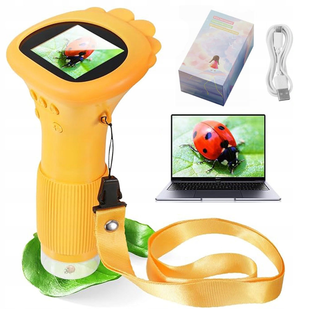 Digitální Vzdělávací Mikroskop 1000X Led Přiblížení Dárek Pro Děti
