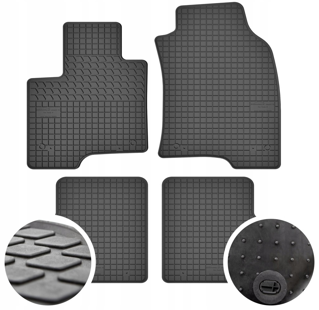 Gumové Koberce pro Fiat Panda III od roku 2012 Stopky