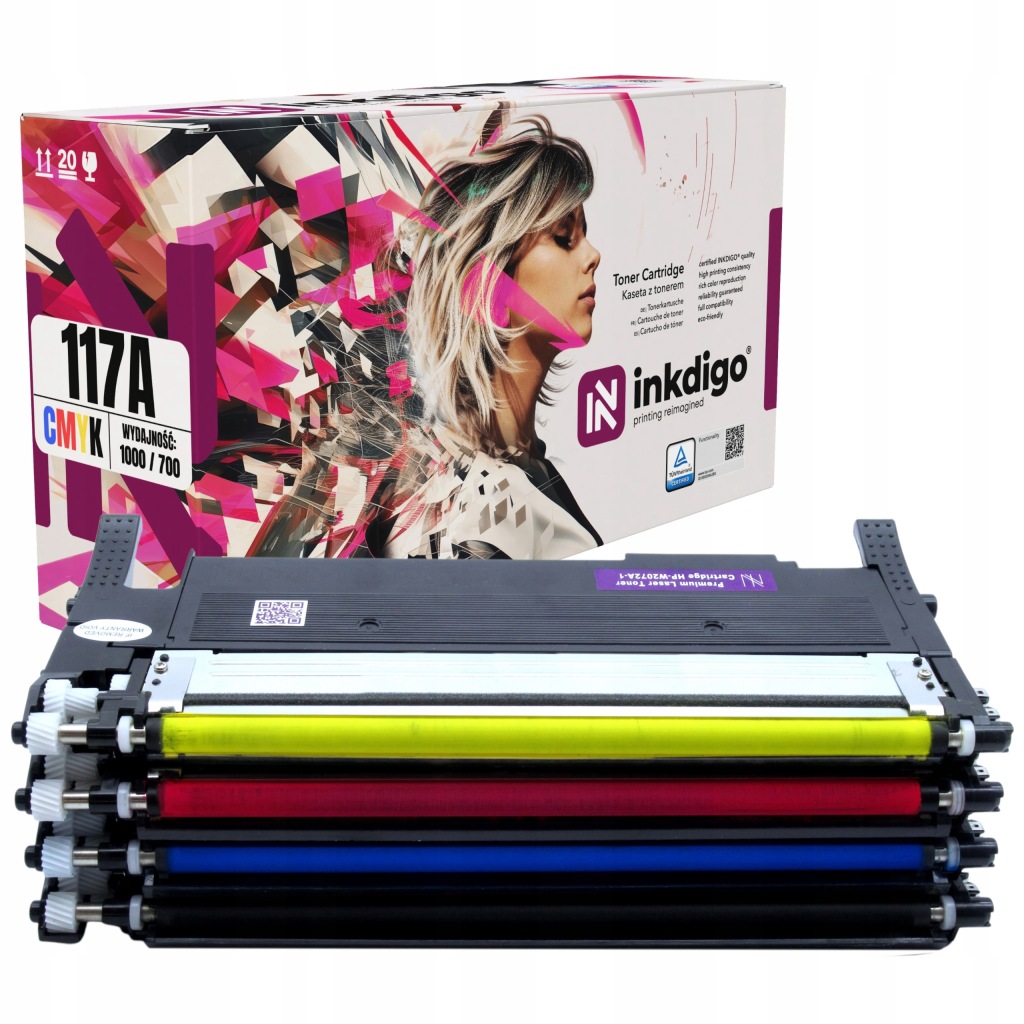 117A Čip XL 4 Tonery 117A pro Tiskárnu Hp 150A 150nw 178nw 179fnw