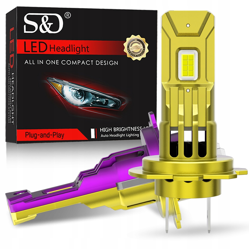 Led Žárovky H7 S&d Mini Silné 6500K Retrify Ce Emc Canbus Plug&play