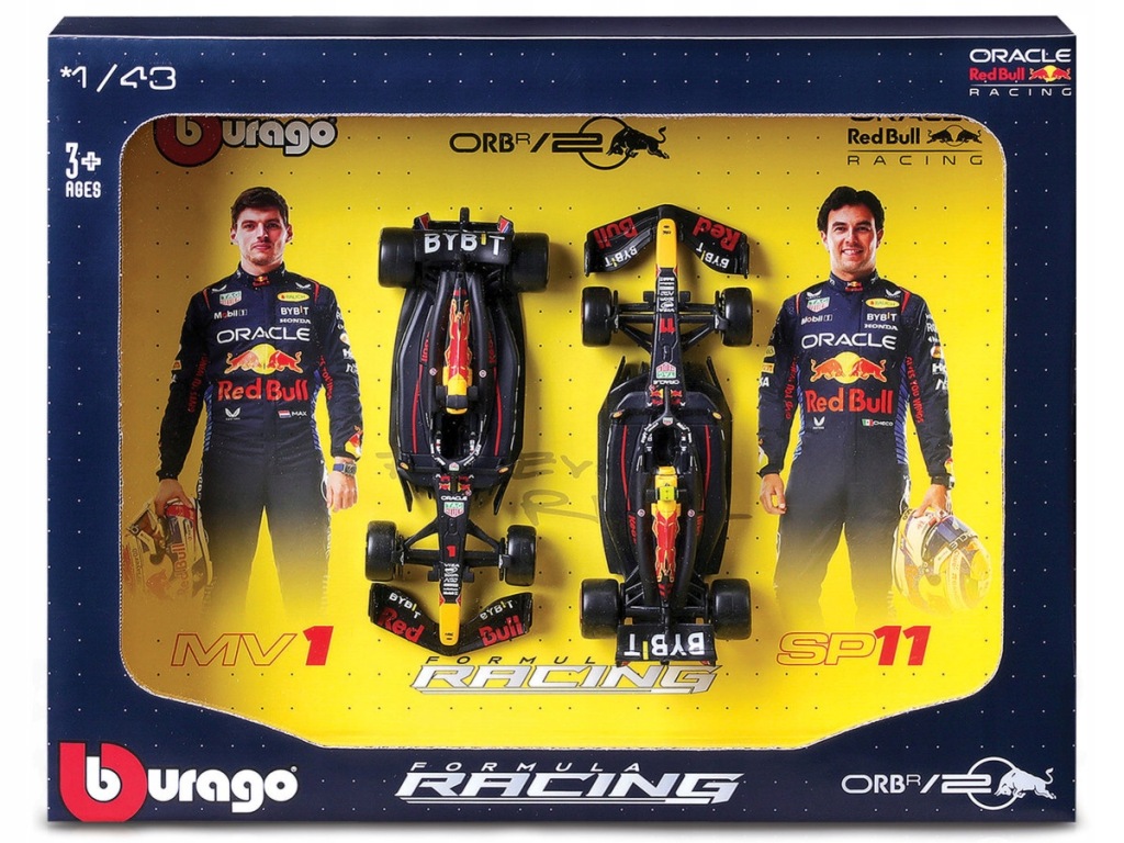 Red Bull Racing RB20 Verstappen Perez Sada Bolidů F1 1:43 Bburago 38099