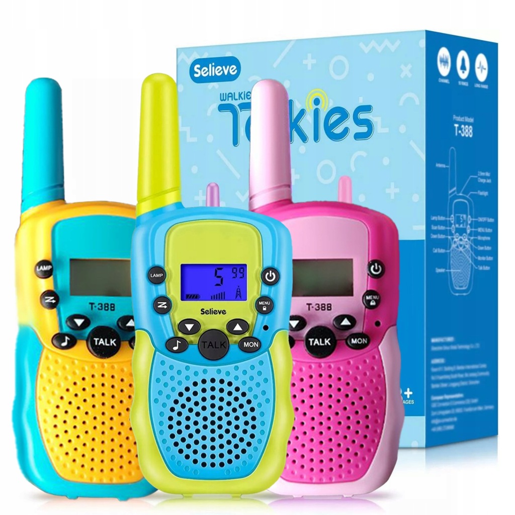 Walkie Talkie Pro Děti Lokty Velký Dosah 3X Vysílačka Displej