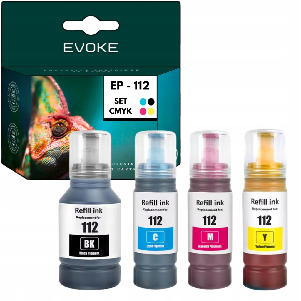4x Inkoust pro tiskárnu Epson 112 XL černý sada barev 112 Cmyk