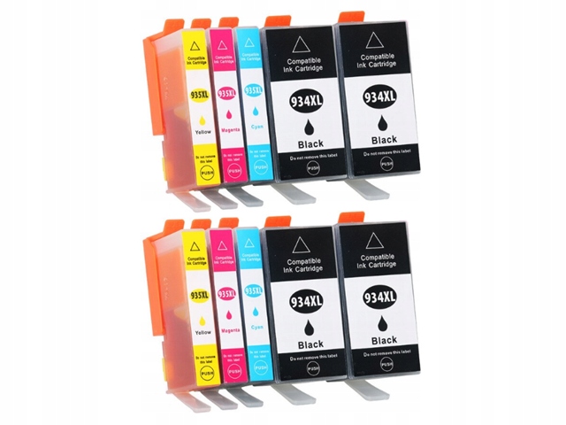 Sada 10 x náhradních inkoustů pro Hp 934 935 XL OfficeJet Pro 6230 6820 6830
