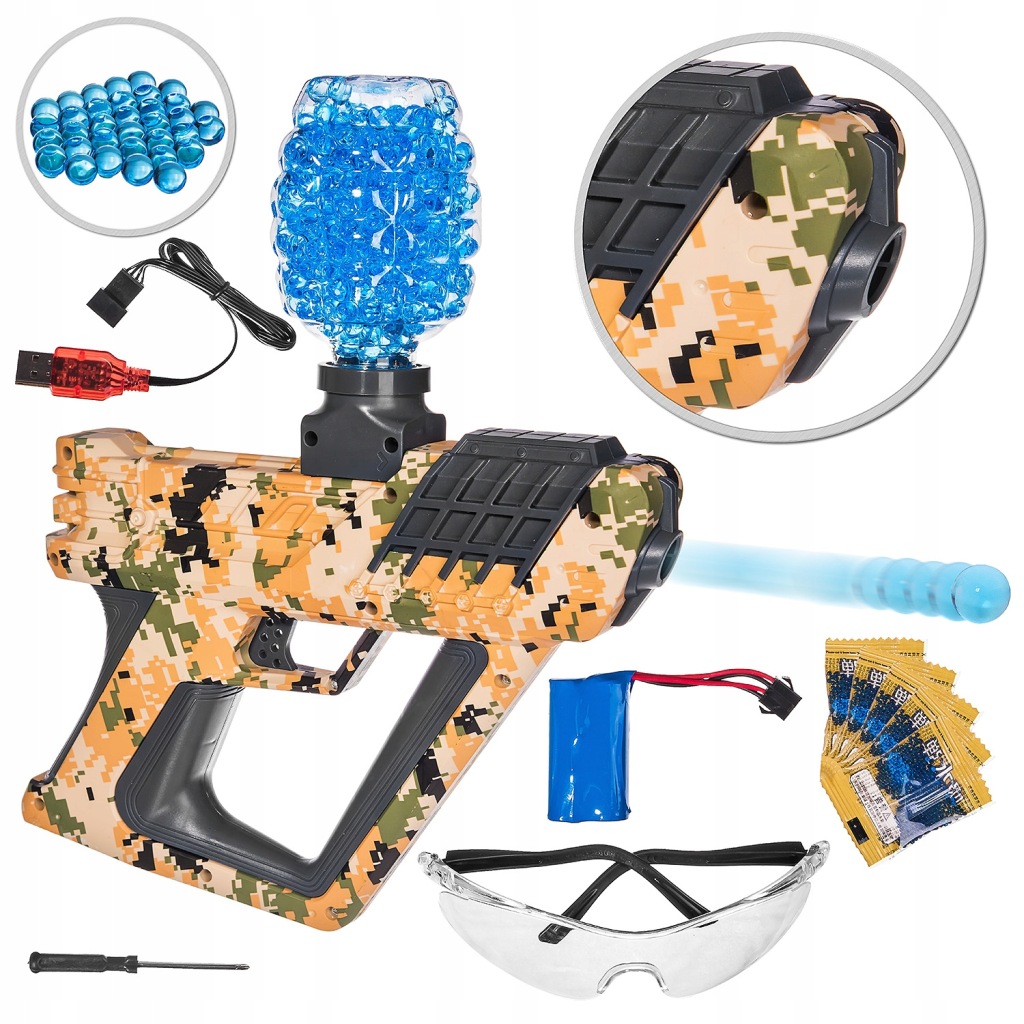 Elektrická Automatická Pistole Surge Vodní Gelové Kuličky Orbezz 7-8 MM