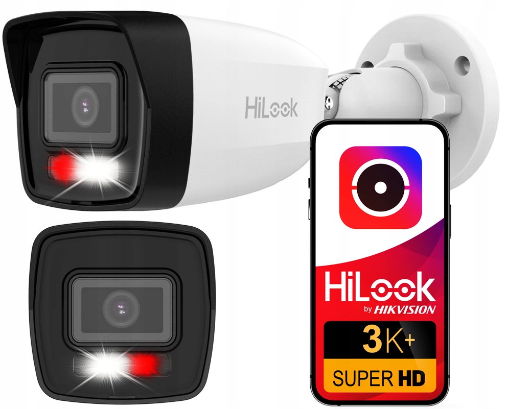 Kamera Ip 6Mpx Hybrid Light Mikrofon HiLook od společnosti Hikvision IPC-B160HA-LU PoE