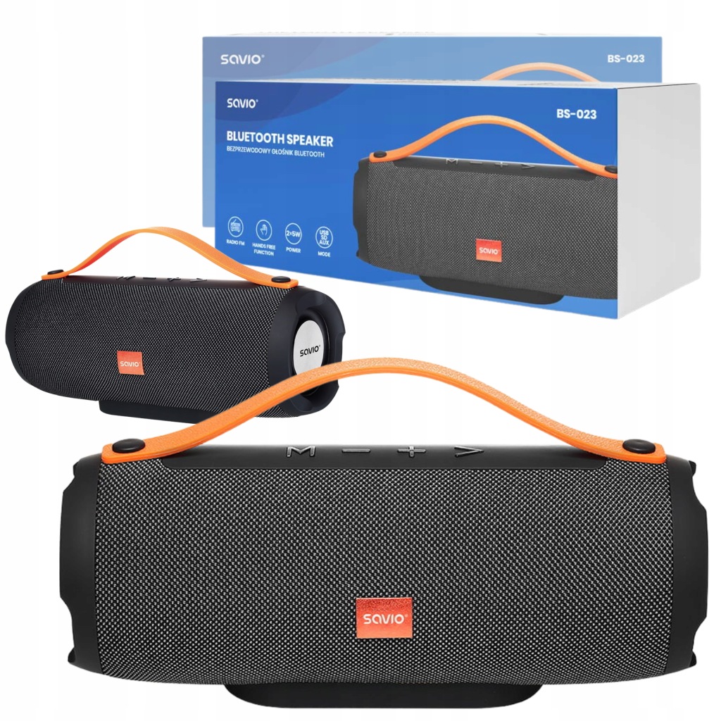Bezdrátový Bluetooth reproduktor Usb Sd Aux Fm Savio BS-023 2×5W Přenosný