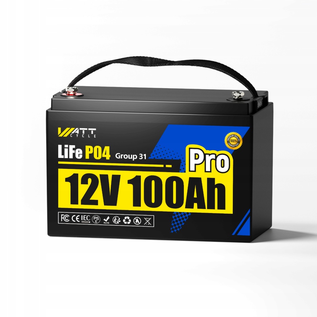 Akumulátor LiFePO4 12V 100Ah – Výkonnější Než Agm/gel, S Bms, Pro Obytné Vozy A Lodě