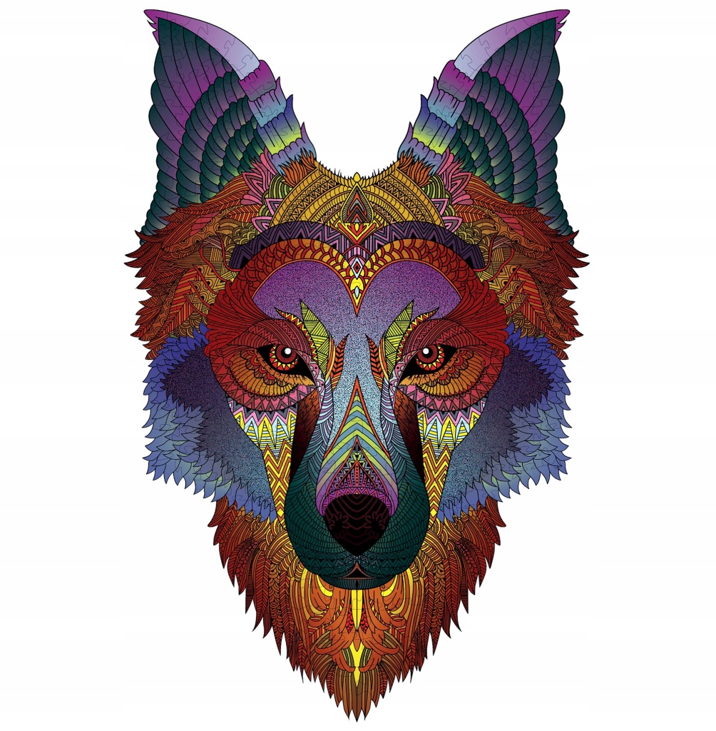 Dřevěné Puzzle pro dospělé XXL Premium Wolf