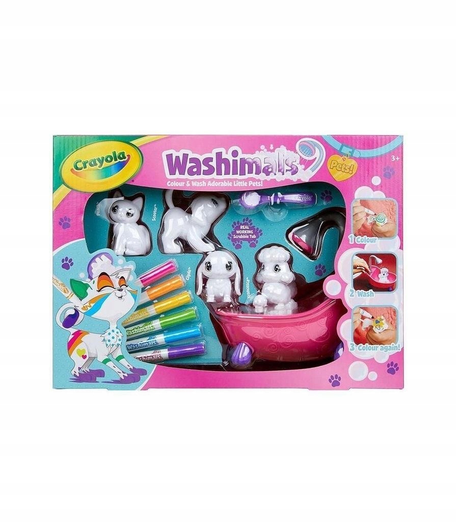 Hračky pro holčičku Washimals Sada s vanou