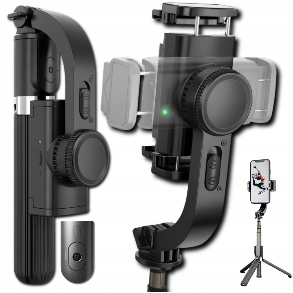 Gimbal Stabilizátor Pro Telefon Selfie Stick Palička Držák Dálkové Ovládání Dárek
