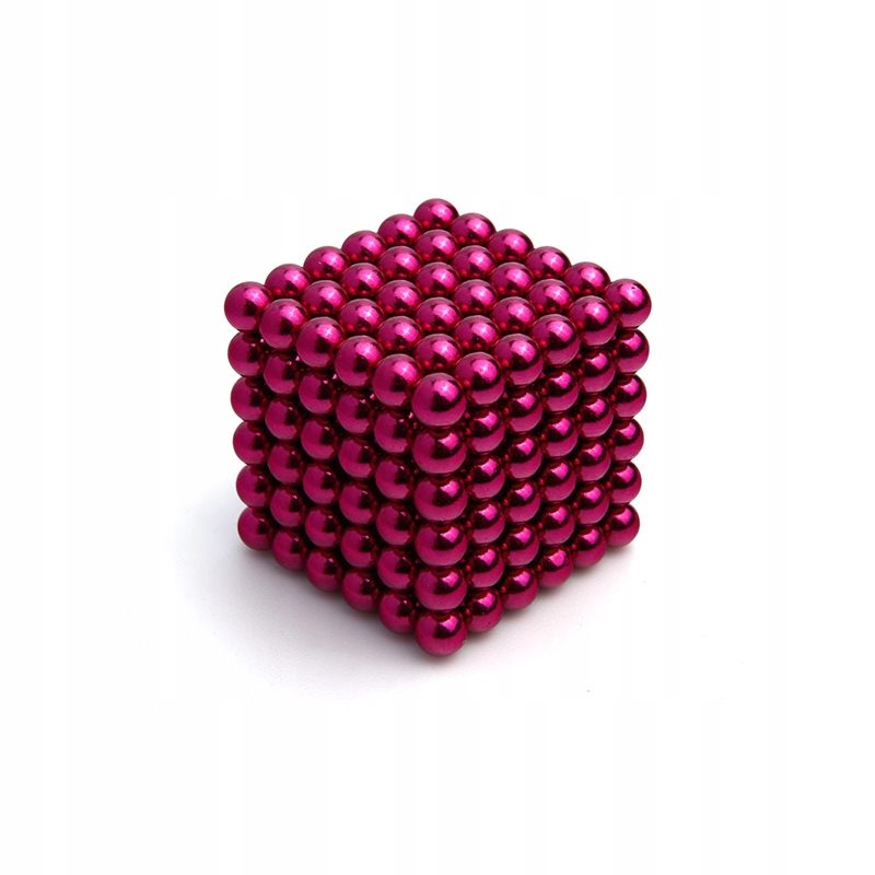 Magnetické kuličky průměr 6 mm 216 ks, růžové