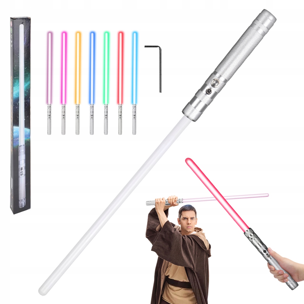 Světelný Meč Star Wars Lightsaber Led Světlo Zvuk 14 Kol Rgb Pro Děti