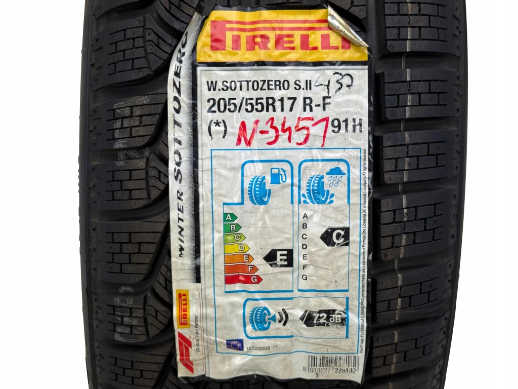 2 x Opony Pirelli Sottozero Winter 210 Serie II 205/55R17 91H R-F Nowe — zdjęcie 8