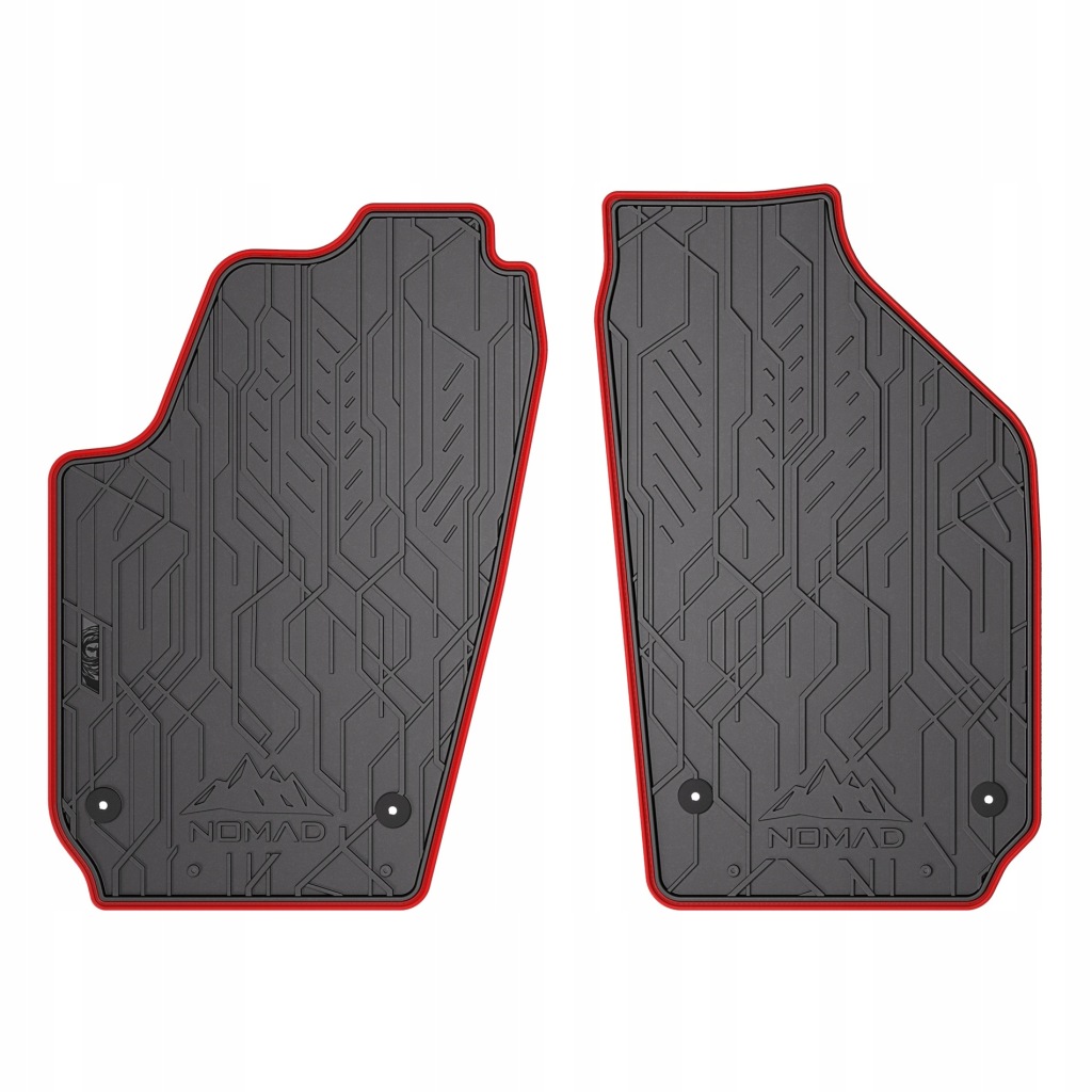 Gumové koberce Nomad Seat Ibiza III 2002-2008 červené