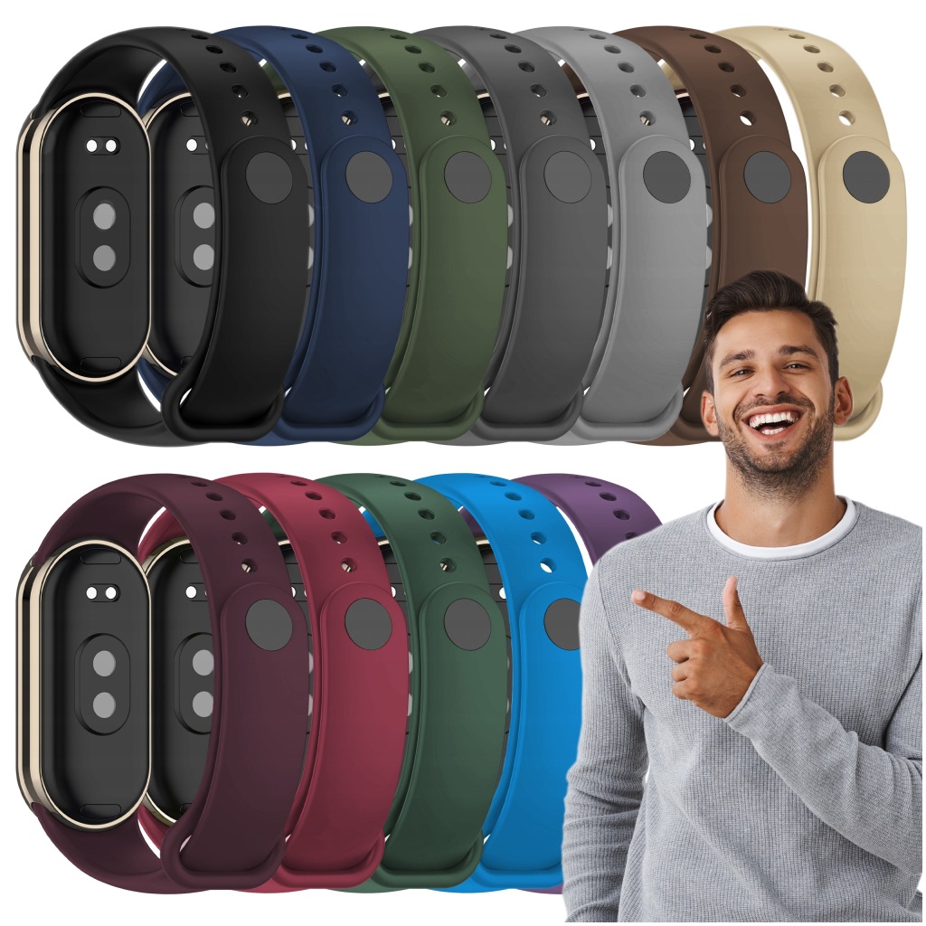 Sada: 12 kusů pro Xiaomi Mi Smart Band 8 9 10, řemínek pro smartband