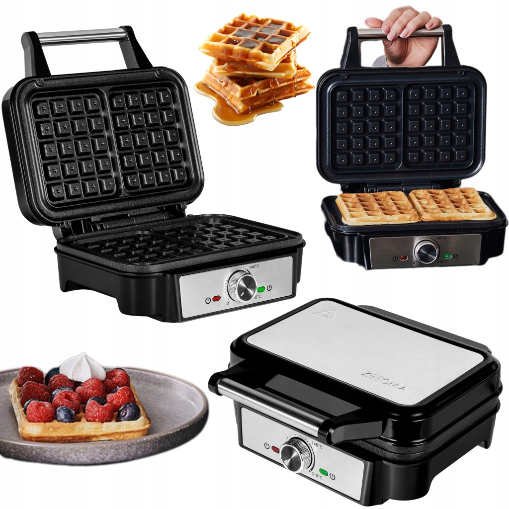 Vaflovač 2 Velké vafle Silný Nevytékající Non-stick Nepřilnavý