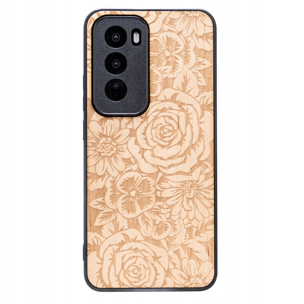 Dřevěné Pouzdro Bewood pro Oppo Reno 12 5G Růže Aniegre