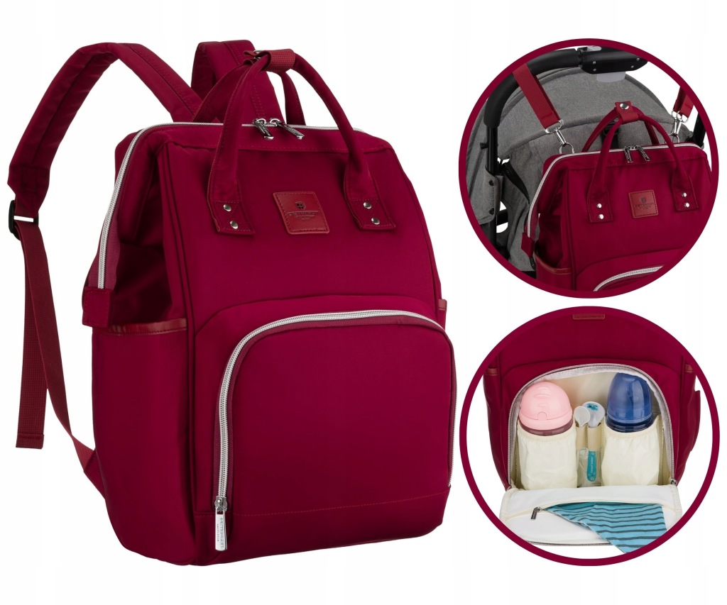 Taška na kočárek, multifunkční batoh, prostorný organizér mommy bag Peterson