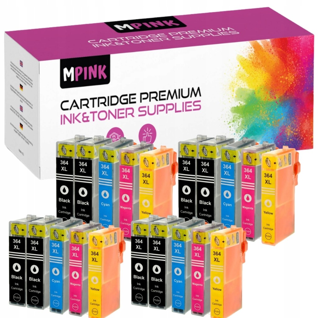 20 Inkousty pro Hp 364XL PhotoSmart 5524 5520 6520 7510 5510 7560 5300 5370 XXL