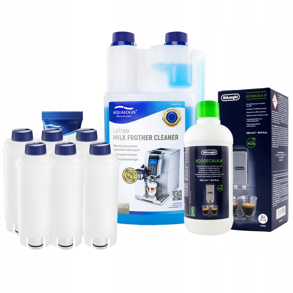 6x Filtr do kávovaru Delonghi AL-S002 EcoDecalk 500 ml Tekutina 1 l