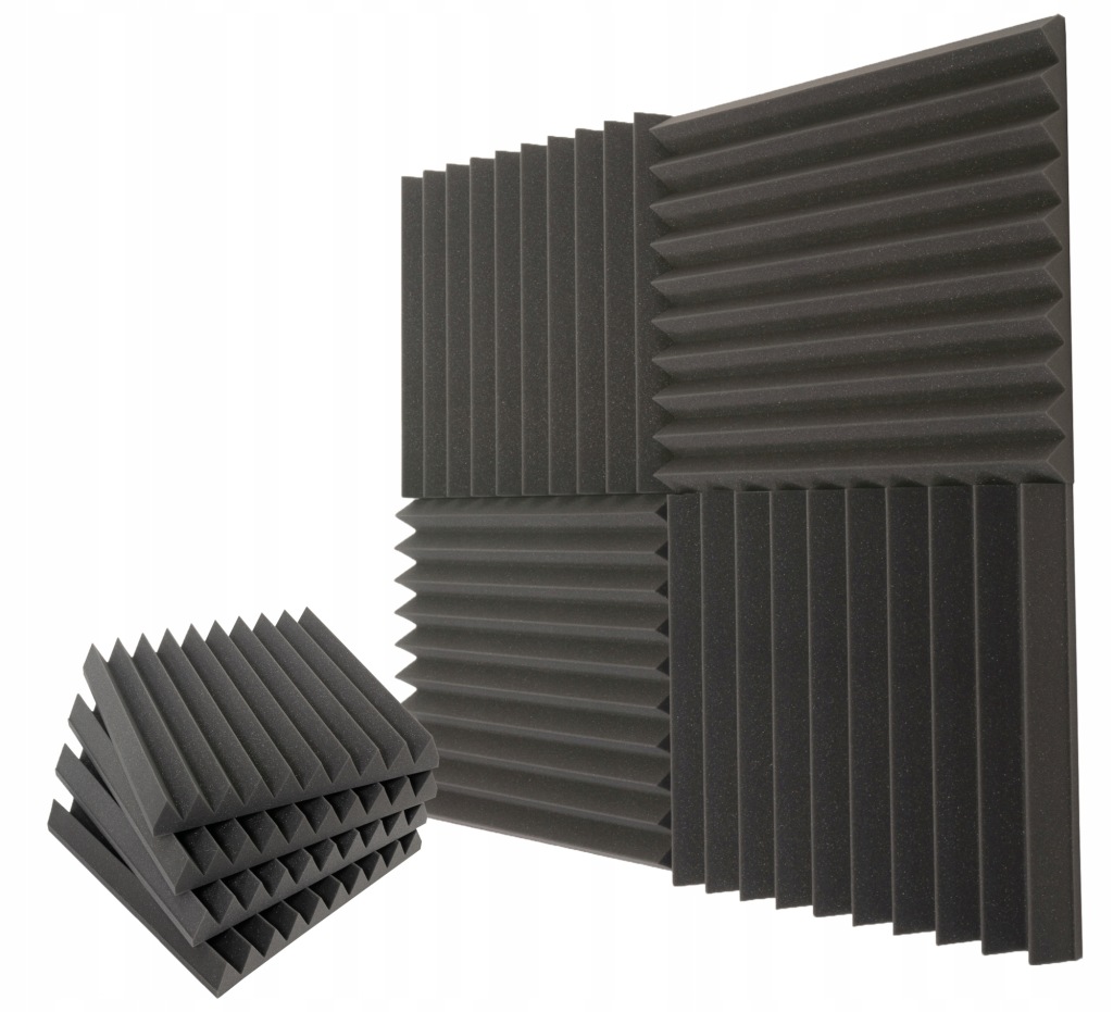 Klinové panely absorbující přebytečný zvuk gr.7cm Set pěna 4ks houbička