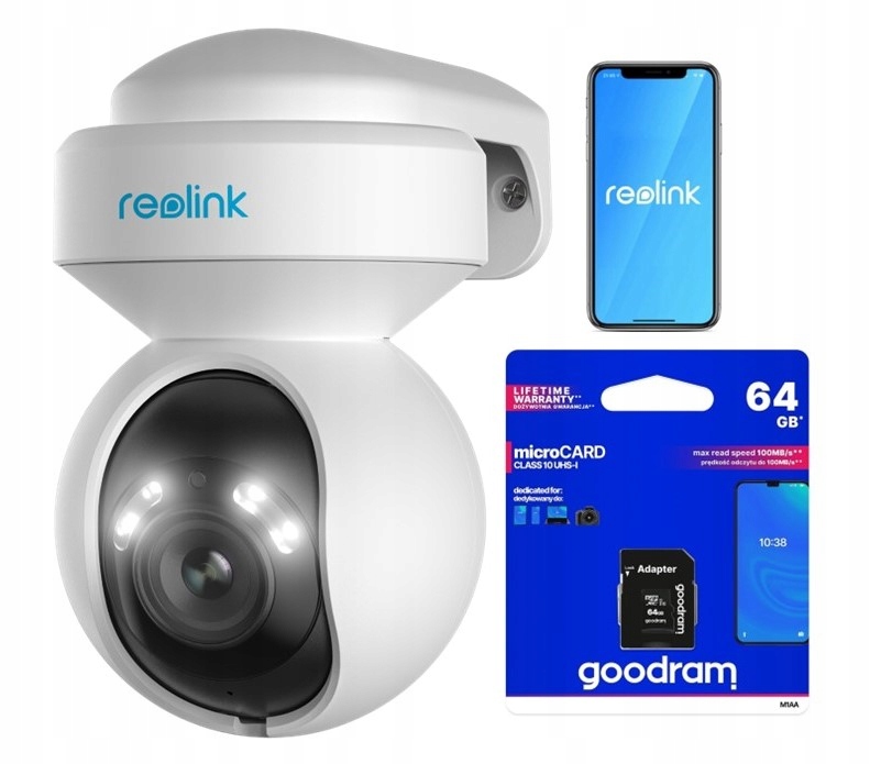 Kamera Reolink E560P 8MP 4K Poe Led Ir audio Detekce Karta 64GB