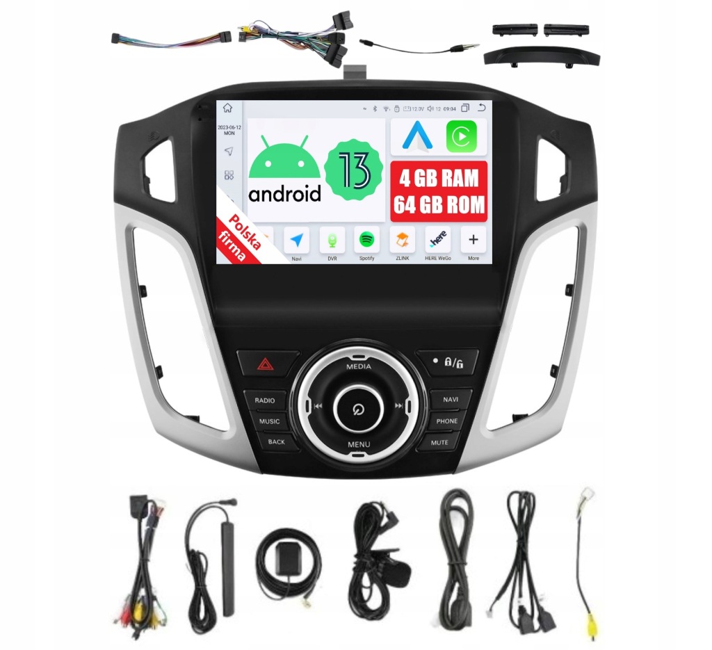 Rádio 2DIN Navigace Android Ford Focus MK3 3 III 4/64 Gb Dsp Carplay Lte