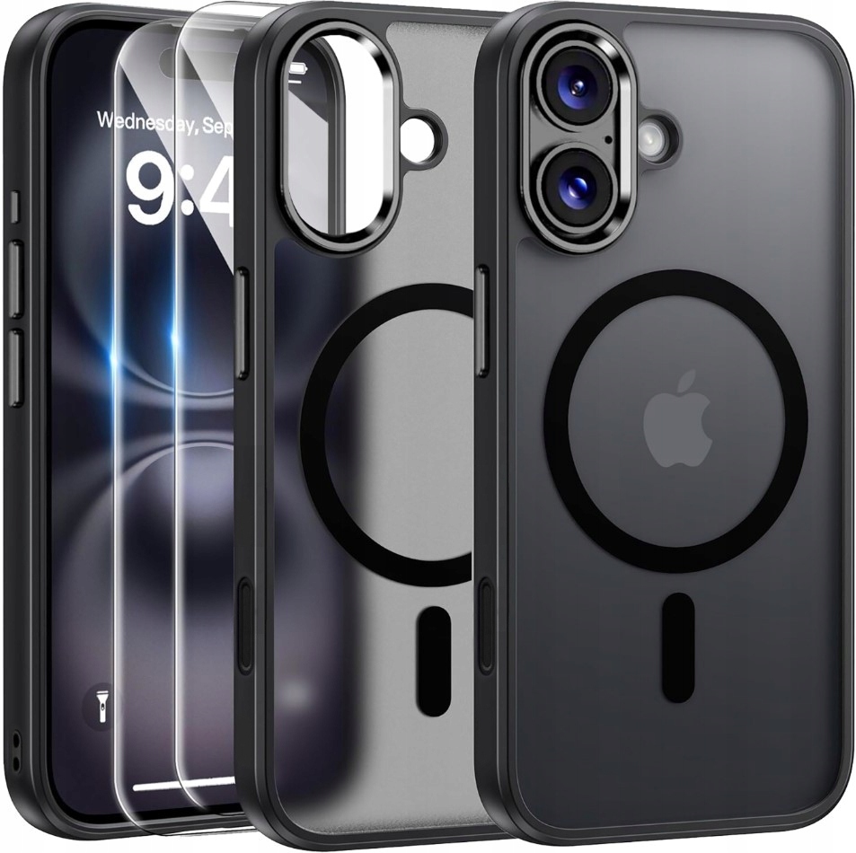 Pouzdro pro iPhone 16 Plus MagSafe Zesílené 360° Matné 2x Sklo