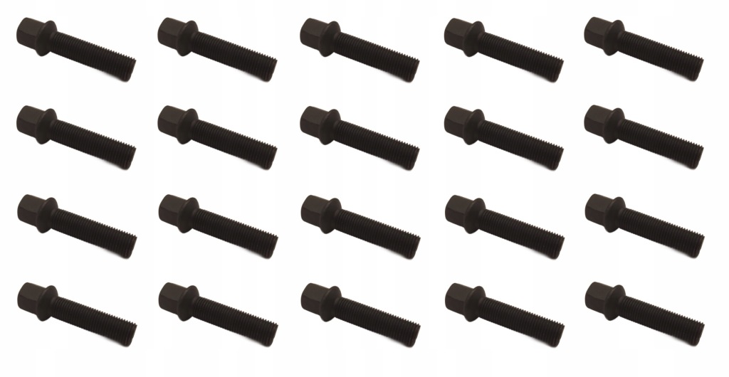 Šrouby 14x1,5x50 Černé Vw Passat Bora Golf Polo Seat Mercedes Audi 20x