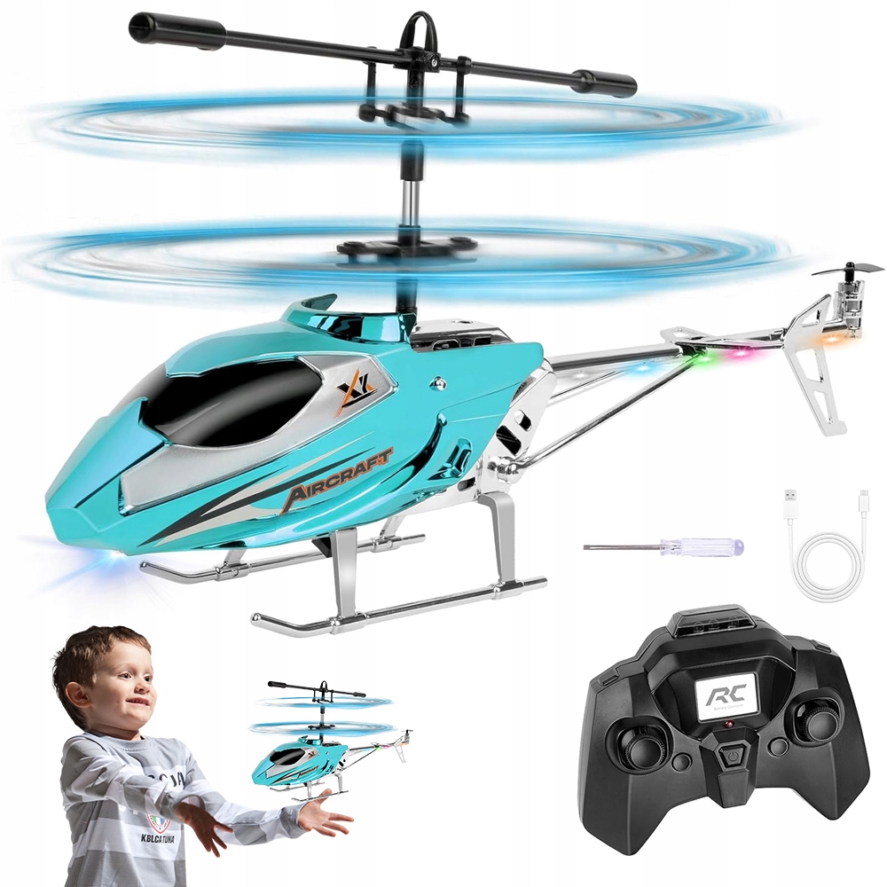 Led Dálkově ovládaný mini vrtulník odolný plast! dárek Rc