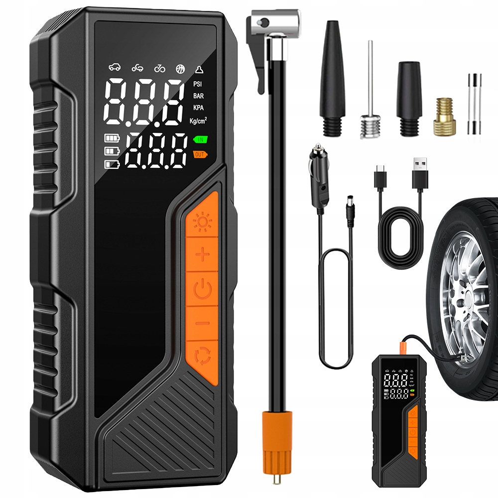 Bezdrátový Elektrický Autokompresor Led 4500mAh CZK-DC04