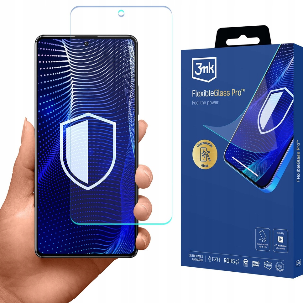 Hybridní Sklo 3mk FlexibleGlass Pro pro Poco M7 Pro 5G, odolné proti rozbití