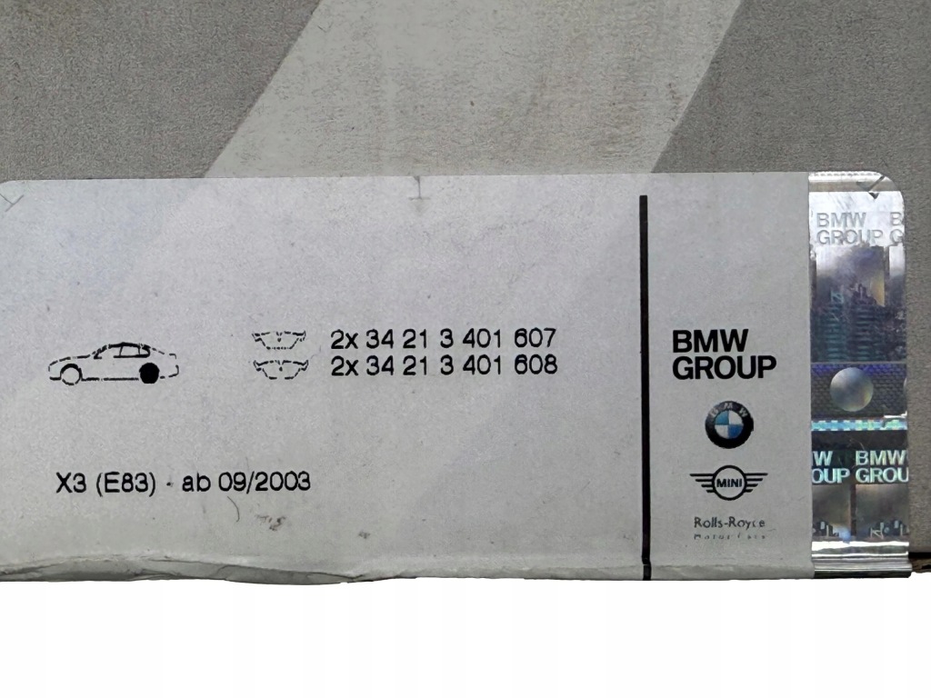 Bmw X3 E83 E83 Lci Klocki Hamulcowe Bezazbestowe Tył OE 34213403241 3403241 — zdjęcie 5