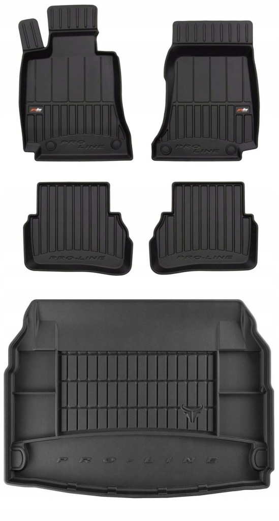 Set 3D gumové rohože Mercedes C W205 Sedan 2014-2021
