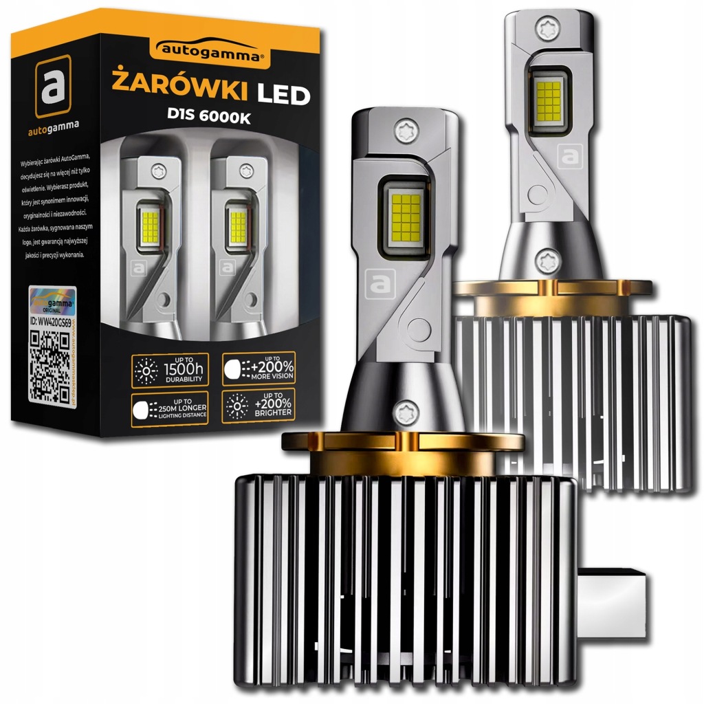 Led žárovky D1S Canbus Náhrada za xenonové výbojky 160W 25000LM 6000K 2 ks