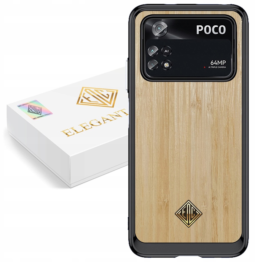 Pouzdro Pro Xiaomi Poco M4 Pro Kryt Luxusní Přírodní Dřevo Originální