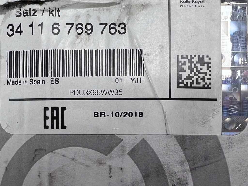 BMW 1 E87 Klocki Hamulcowe przód OE 6769763 — zdjęcie 4