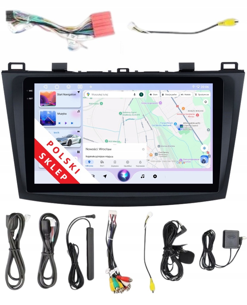 Rádio 2DIN Navigace Android Mazda 3 II 2 Carplay 6/128 Gb Dsp Lte