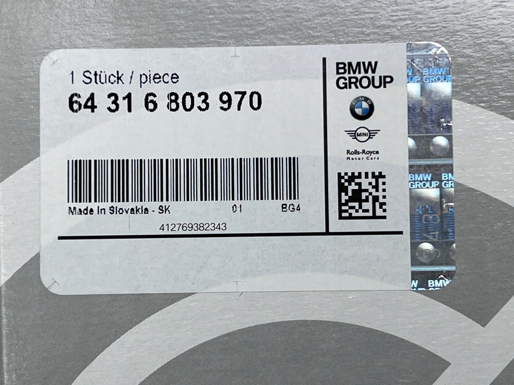 BMW E81 E84 E87 E88 E90 E92 E93 Filtr Kabinowy Przeciwpyłkowy Nowy 6803970 — zdjęcie 4