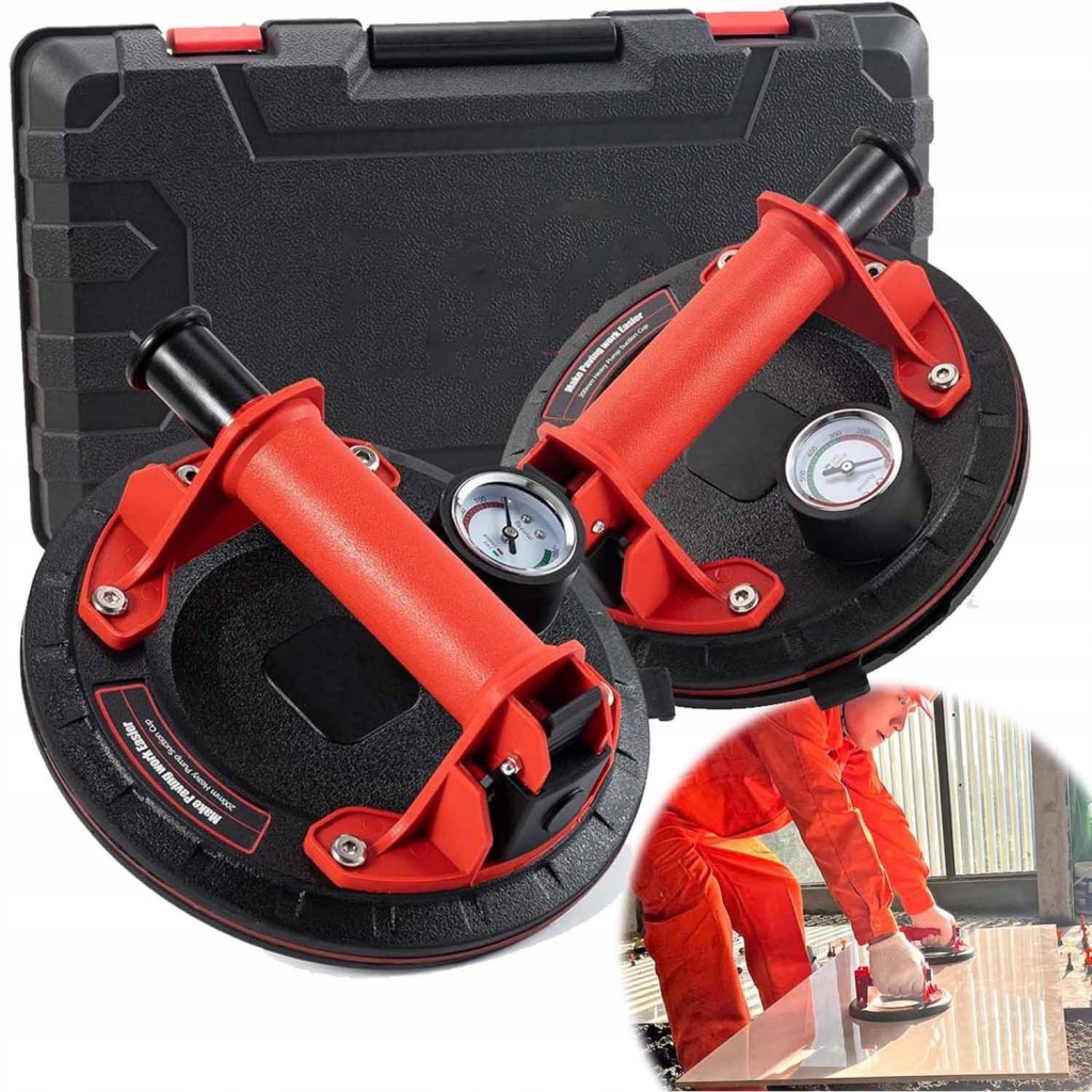 Přísavka Na Dlaždice Držák S Pumpičkou Manometrem Glazury Skel 200K