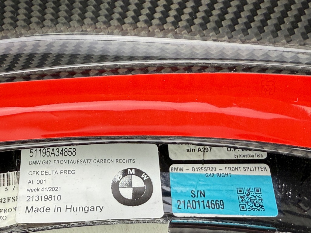 Komplet Splittrerów Carbon BMW G42 M Performance Seria 2 Coupe 51195A34858 — zdjęcie 7